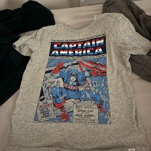 GAP Gray Captain America Graphic Tee